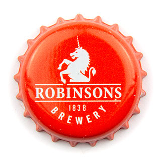 Robinson's logo on red crown cap